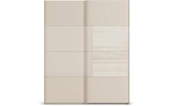 Goossens kledingkast finca combi glans mat glas bruin hoogwaardig meubelplaat - 8244401-{merk}-finca-combi-sts-bruin-schuifdeuren-01